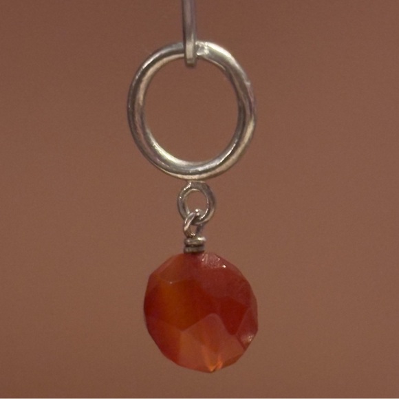 Silpada Carnelian Sterling Silver Charm from set of 3 ‘POP OF COLOR’ S3530 - Picture 11 of 14